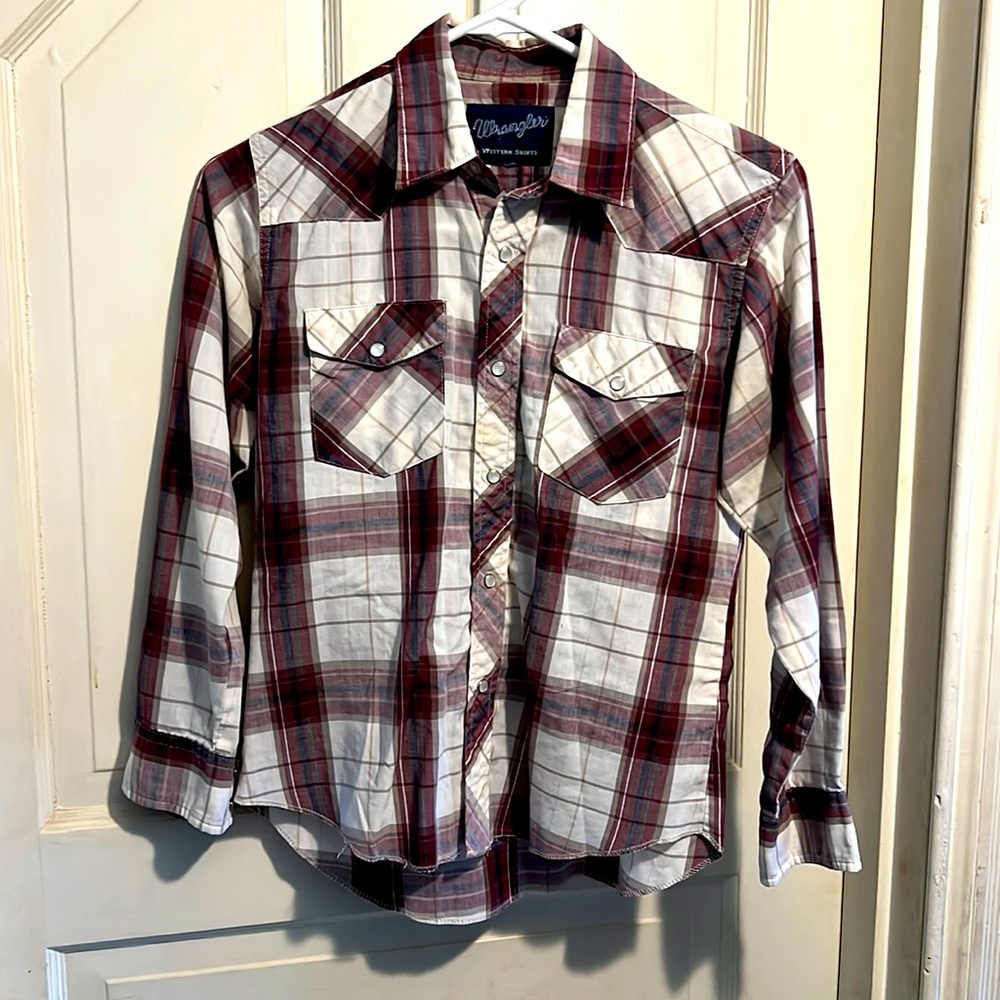 Vintage Wrangler Western wear pearl snap front shirt